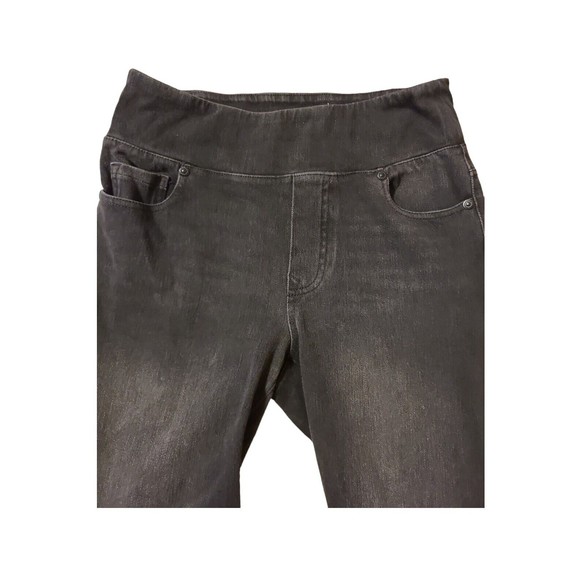 DG2 By Diane Gilman Mid Rise Pull On Bootcut Stretch Black Jeans Size S Tall - Picture 4 of 5